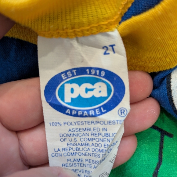 Vintage Colour-Block Dino At Work T-shirt - Picture 3 of 4